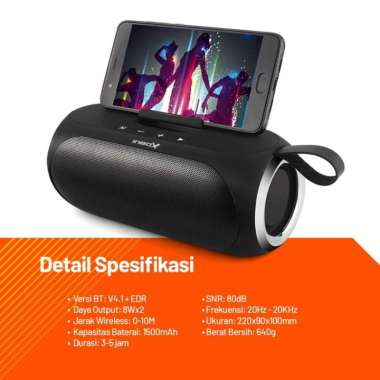 Speaker Bluetooth Inbox SBT09 Wireless BT Extra Bass Holder handphone