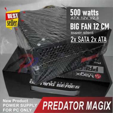 Power Supply 500watt FAN 12 Cm PSU Predator Magix untuk PC