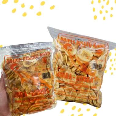 Keripik Pisang Utuh Asin Manis Lumba-Lumba 300 gram Asli Malang Asin