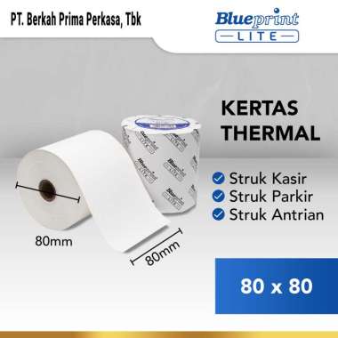 BLUEPRINT LITE KERTAS THERMAL 80x80mm , 80x80 mm