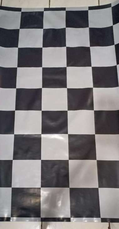 Karpet Plastik Vinyl untuk Lantai/Taplak meja Motif Catur