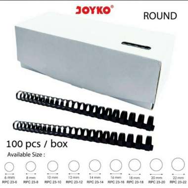 Stationery Spiral Jilid Kertas F4 Binding Ring Plastik Comb Joyko 10mm 23ring