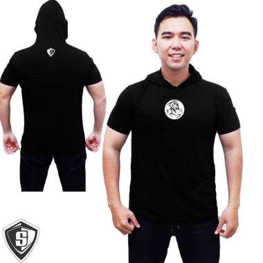 Kaos Hoodie Gym Fitness Banteng L