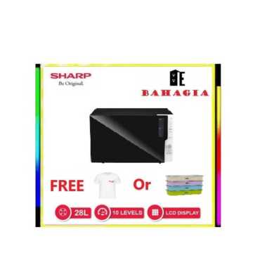 Sharp R-88D0(K)-IN Microwave Oven 28 Liter - Kaca, LED Display, Pengunci Anak