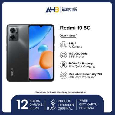 Xiaomi Redmi 10 5G 4/128GB + 6/128GB Garansi RESMI Gray 6/128GB