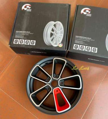 Velg sip pordoi 300-12" (red black) utk vespa matic / px
