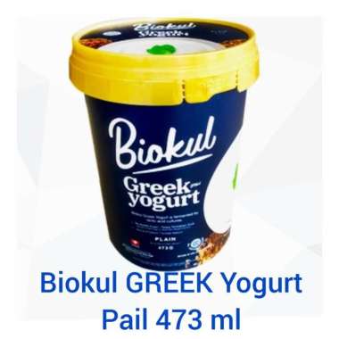 Yogurt Biokul GREEK Yogurt Pail 473g - Varian Rasa:_ Plain Original