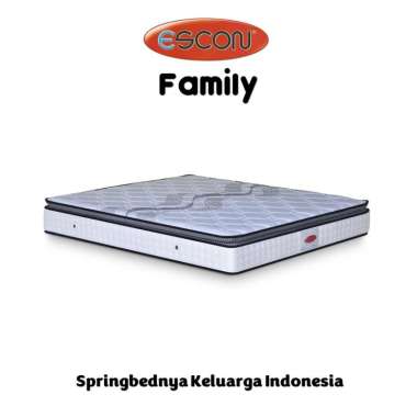Kasur Spring Bed ESCON Family Putih (Hanya Kasur) - FREE BANTAL 100 x 200