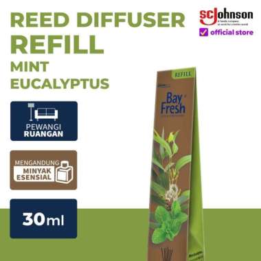 Bayfresh Reed Diffuser Refill Pengharum Ruangan Mint Eucalyptus