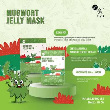 PER BOX SYB JELLY MASK BLUEBERRY WATERMELON CUCUMBER MUGWORT DNA SALMON / MASKER WAJAH PER BOX Mugwo