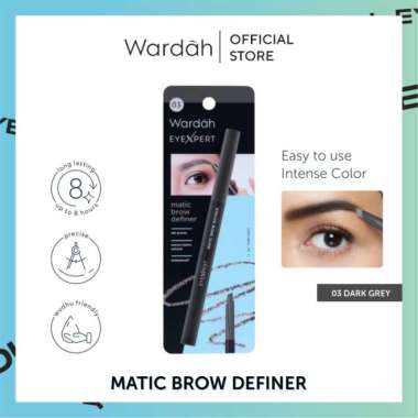 WARDAH EYEXPERT MATIC BROW DEFINER / EYEBROW MATIC / PENSIL ALIS 03 DARK GREY