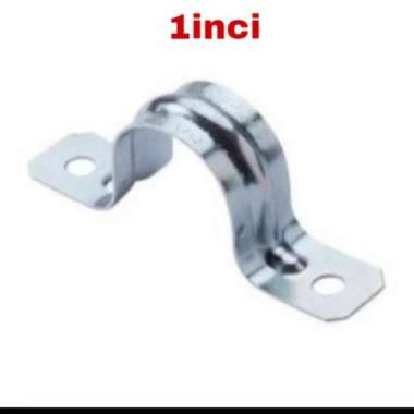 klem plat 1 inchi kleman U 25mm clamp iron besi plat