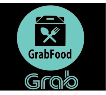 Stiker Dinding Kaca Cafe Wall Sticker Grab Food 004 turquoise