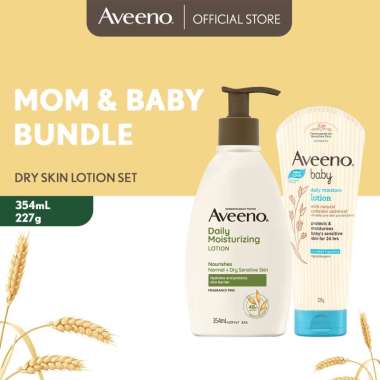 Aveeno Mom & Baby Set Perawatan Kulit Lotion Bundle - Set Sabun Mandi & Lotion Ibu & Bayi