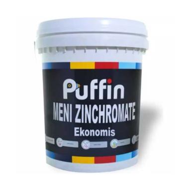 Puffin MENIZINCHROMATE Ekonomis Cat Dasar Besi [20 kg] Abu Kehitaman JABODETABEK