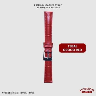Strap Jam Tangan / Tali Jam Kulit / Non Quick Release Strap 12mm 14mm 12mm TBL-C.Red