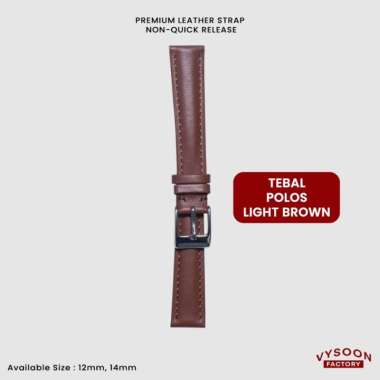 Strap Jam Tangan / Tali Jam Kulit / Non Quick Release Strap 12mm 14mm 12mm TBL-P.LightBrown