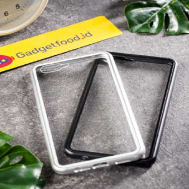 Case Magnetic Glass 360 Full Protect HP OPPO A3S DAN A5 Casing Flip Terbaru COD - BLACK Oppo A5S