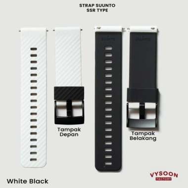 Rubber Strap Silicone Band Jam Suunto 7 Suunto 9 / 9 Baro Titanium White Black