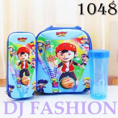 DJ Fashion 1048 Boboiboy Tas Ransel Kecil Set Kotak Pencil Free Botol Minum