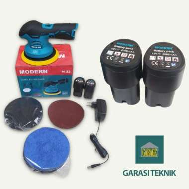 Mesin Poles CORDLESS Mobil Motor MODERN M32-Mesin Poles Pemoles batre