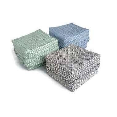 Besek anyaman plastik hampers / keranjang besek Hitam