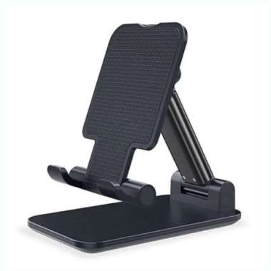 Desktop Phone Stand Holder Tempat Dudukan HP Lipat Folding Kaca L305 Hitam