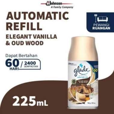 Glade Matic Spray Elegant Vanilla & Oud Wood Pengharum Ruangan 225 mL
