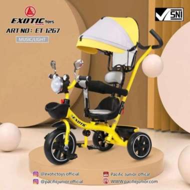 Sepeda Roda 3 Tiga Stroller Exotic ET 1267 by Pacific ET1267 Kuning
