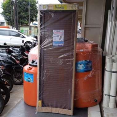 Pintu Kamar Mandi Kanan Alumunium Tebal Coklat Wadja 70 x 200 x 8 cm