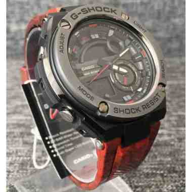CASIO G-Shock GST210M-4A G-Steel X-Large Limited Model Original Jam Tangan Pria Red Black