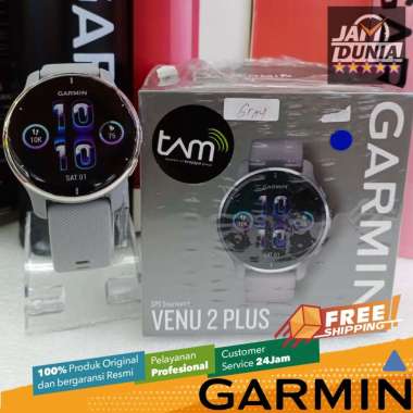 JAM TANGAN GARMIN SMARTWATCH PRIA SMARTWATCH WANITA VENU 2 PLUS POWDER GRAY VENU2PLUS JAM TANGAN DIG