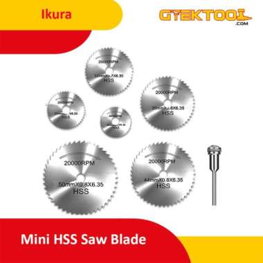 Ikura Mata Bor Gergaji HSS Mini Grinder Potong 7pcs