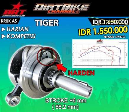 KRUK AS BRT TIGER GL CB 100 MEGAPRO STROKE UP 6MM