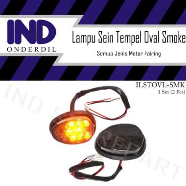Lampu Sein-Sen Variasi Tempel Oval Smoke Untuk Jenis Motor Fairing CBR150R-CBR250R-CBR250RR-CBR 150R