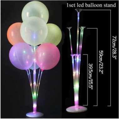 Standing Balon Lampu Led 1 set isi 7 stick bening standing balon led