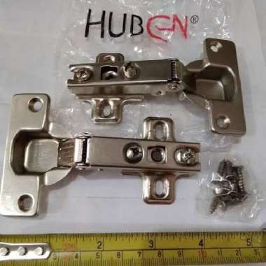 HUBEN Engsel Sendok Lurus dan Bengkok Non Hidrolik / Slow Mo Bandung Bengkok