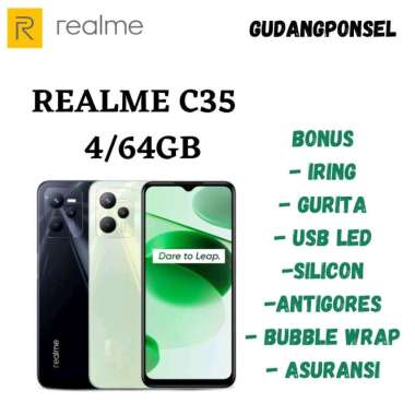 REALME C35 RAM 4/64AGB GARANSI RESMI + BONUS green