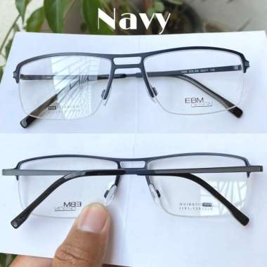 HF43 half Frame kacamata minus Pria Titanium 100% Minus Medium Sedang
