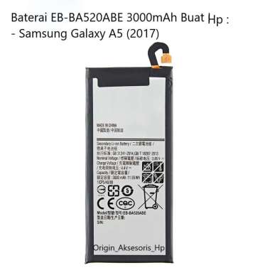 harga Original Baterai EB-BA520ABE Buat Handphone Samsung Galaxy A5 (2017) Blibli.com