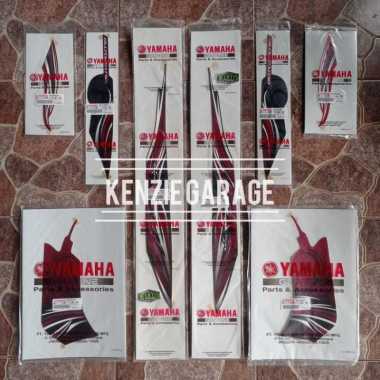 Stiker Striping Graphic Mio Soul Merah Marun Hitam 2010 Original YGP