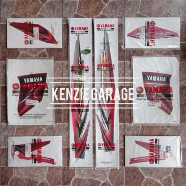 Stiker Striping Jupiter Z Burhan 2006 Merah Marun Silver Original YGP