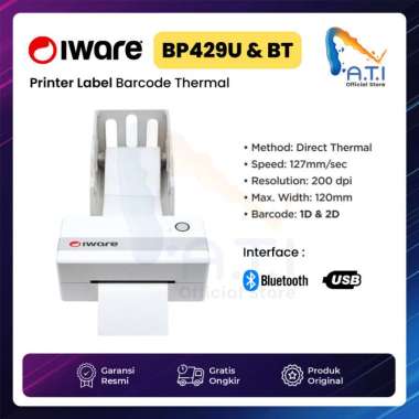 IWARE Barcode Printer Label Thermal BP429 Label Resi A6 BP429U BP429BT BP429 USB
