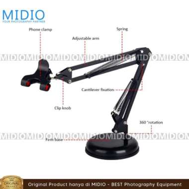 STAND HP MIDIO ARB04 HOLDER MEJA STAND PHONE HOLDER 360 LAZYPOD HP