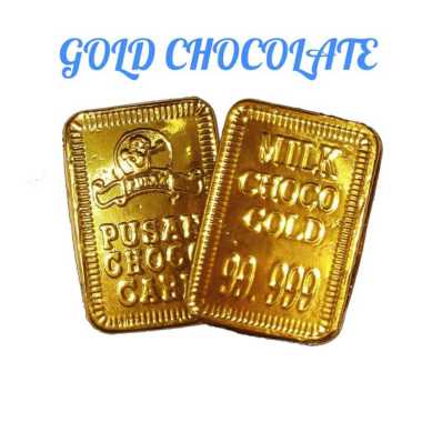 Coklat Batang Emas / Cokelat Batangan Emas / Gold Bar Chocolates 50 Pcs