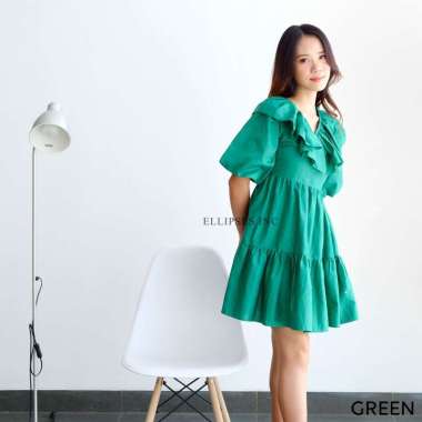 ELLIPSESINC Kimberly Dress L GREEN