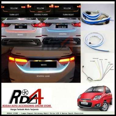 Lampu Bagasi Belakang Mobil Strip LED 4 Warna Spark Chevrolet