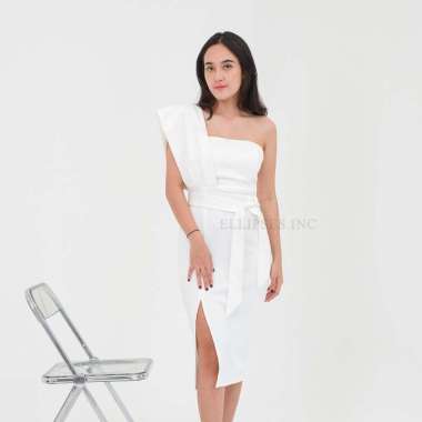 ELLIPSESINC Michelle Dress L WHITE