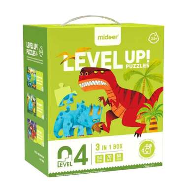 Mideer Level Up Puzzle Level 4 Dinosaur mainan edukasi puzzle anak