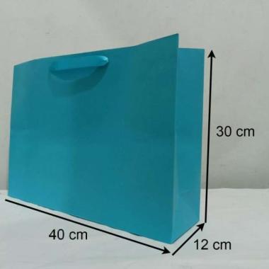 PaperBag Polos - Buffalo Biru Muda - 40cm x 12cm x 30cm